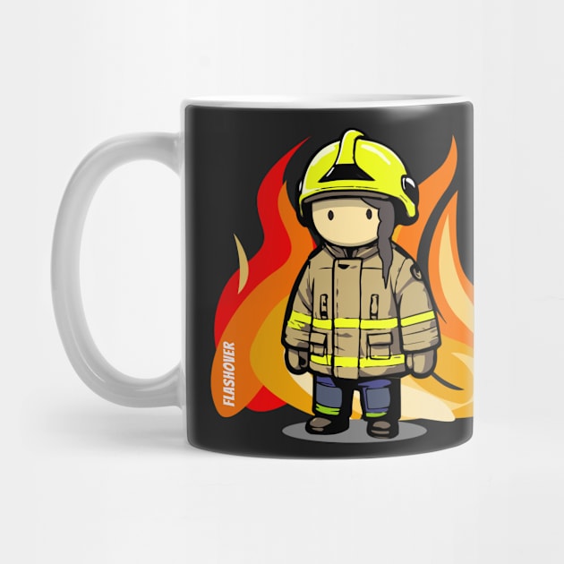 Urban Firefighter Female - Large Design (Dark Hair) by Flashover